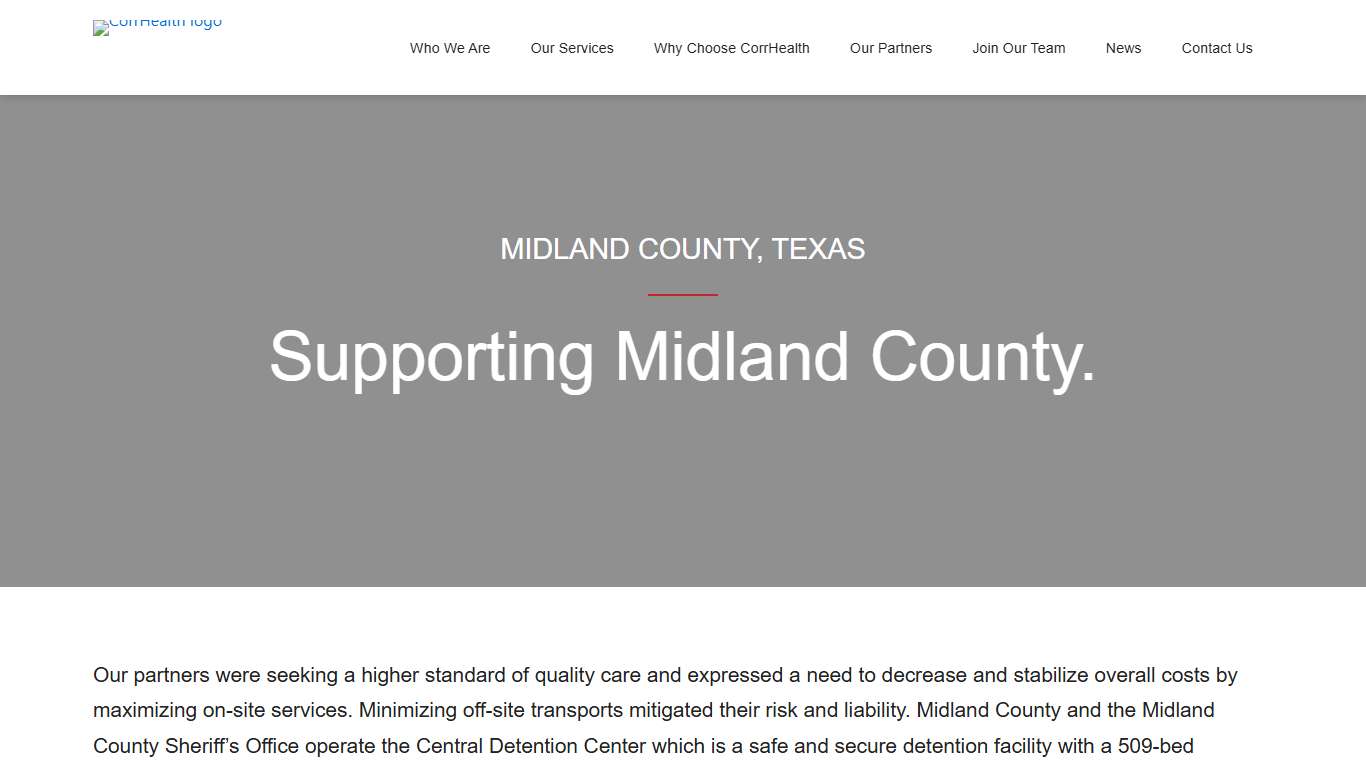 Midland County, Texas - CorrHealth
